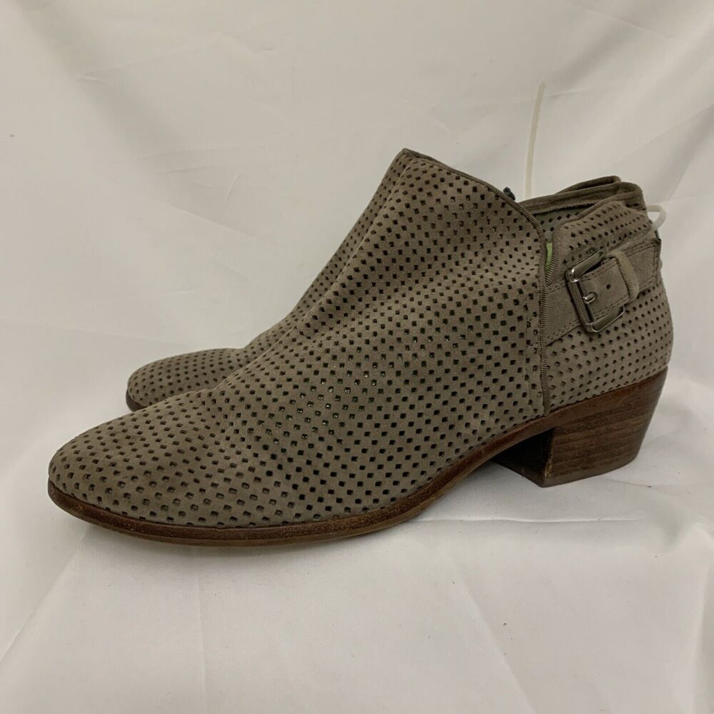 Sam Edelman Paula Suede Perforated Booties Womens 10